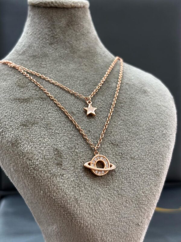 Collier en argent 925 rhodié en or rose